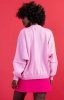 Fobya F1645 kolorowy kardigan baby pink tył